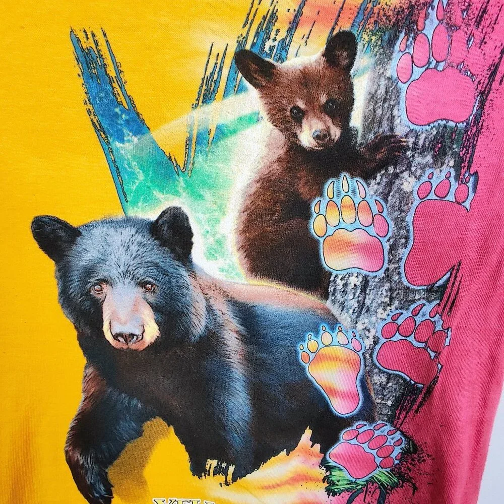 Kid-U-Not Boys Yellow Stone National Park Glow in the Dark‎ T-Shirt NWOT